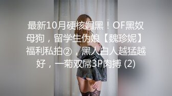 最新10月硬核媚黑！OF黑奴母狗，留学生伪娘【魏珍妮】福利私拍②，黑人白人越猛越好，一菊双屌3P肉搏 (2)