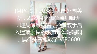 [MP4]STP26388 大圈外围美女，20岁身材满分腰细胸大，埋头深喉插嘴，拉着双手后入猛顶，操的水声哗哗嗯嗯叫，搞得妹子瘫软了 VIP0600