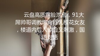 ❤️云盘高质露脸泄密，91大屌帅哥调教爆肏巨乳校花女友，楼道内后入惊险又刺激，国语对话