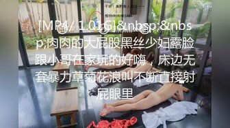 [MP4/ 1.01G]&nbsp;&nbsp;肉肉的大屁股黑丝少妇露脸跟小哥在家玩的好嗨，床边无套暴力草菊花浪叫不断直接射屁眼里