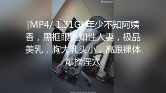 [MP4/ 1.31G] 年少不知阿姨香，黑框眼镜知性人妻，极品美乳，胸大乳头小，高跟裸体爆操淫穴