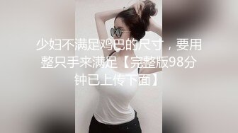 少妇不满足鸡巴的尺寸，要用整只手来满足【完整版98分钟已上传下面】