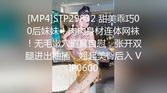 [MP4]STP29832 甜美乖巧00后妹妹！肉肉身材连体网袜！无毛嫩穴道具自慰，张开双腿进出抽插，翘起美臀后入 VIP0600